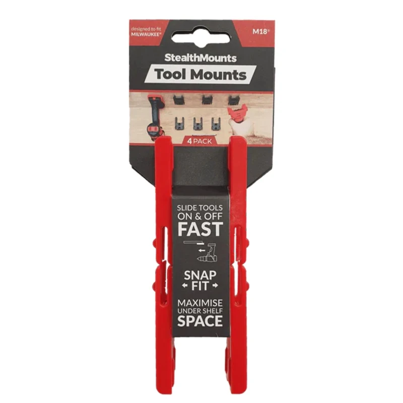 Support d'outil - Support d'outil StealthMounts Milwaukee M18 (paquet de 4), TM-MW18-RED-4